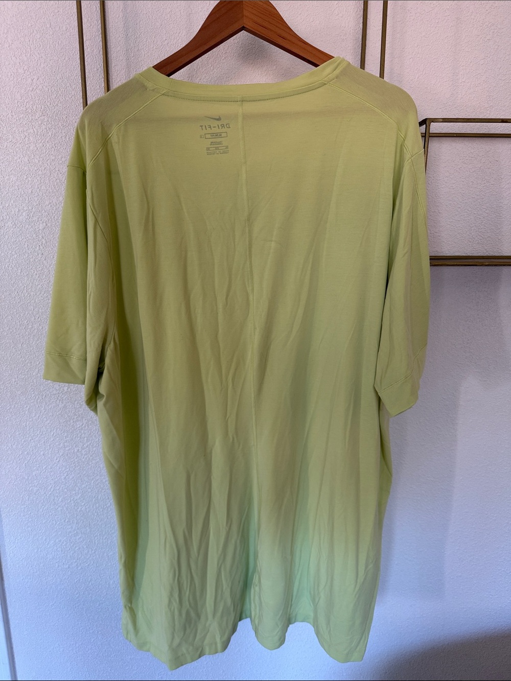 Nike Men’s Lime Green Dri-FIT Short Sleeve Tee Size 3XL - Picture 4 of 4